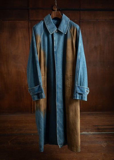 UMA WANG UM8530 Carlo Coat Blue/Brown