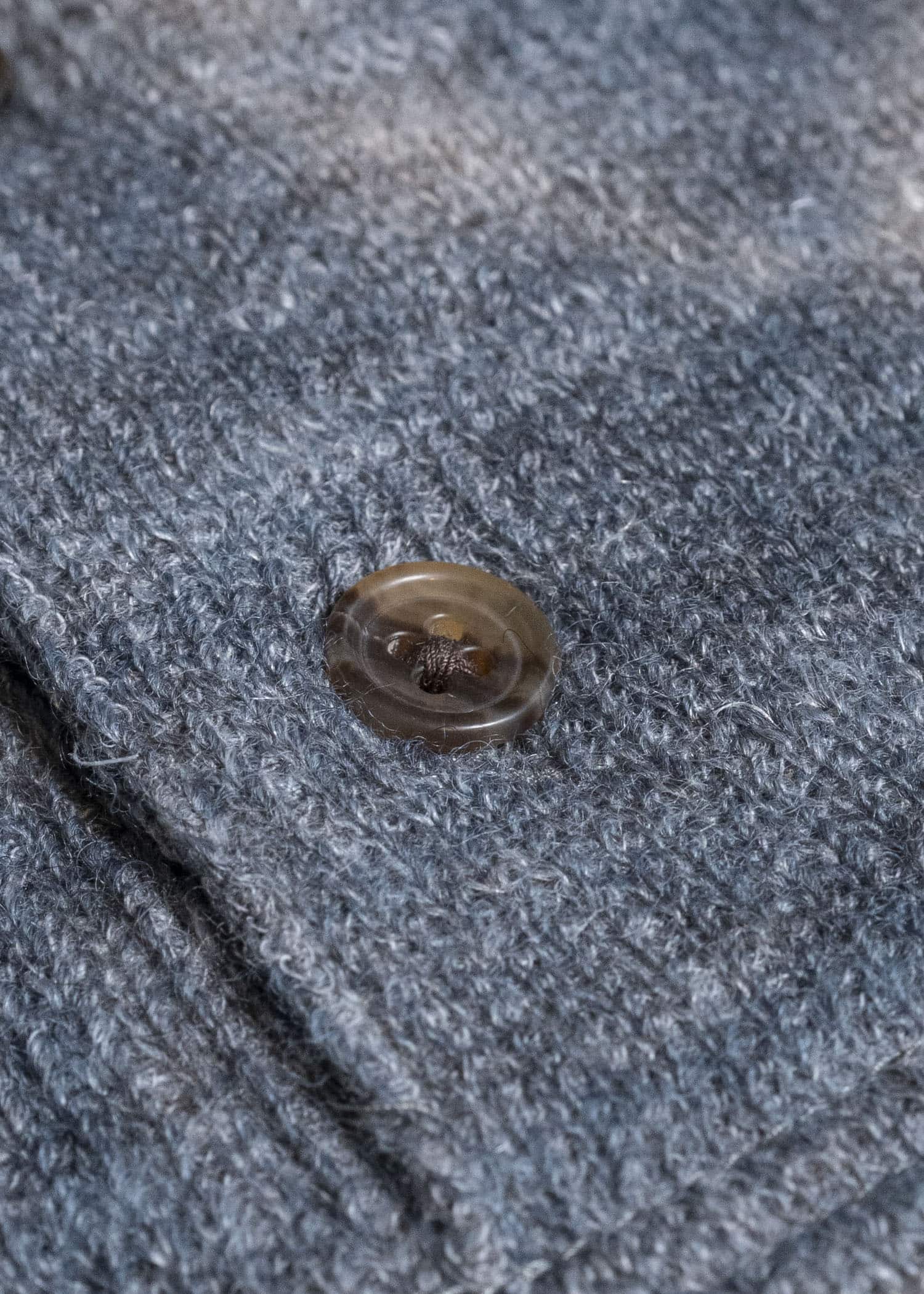 SUZUSAN 2079WLC-010 Dual Layered Wool Linen Cotton Jersey Long Sleeve Henley madara sibori 2212 Dark Blue - Grey