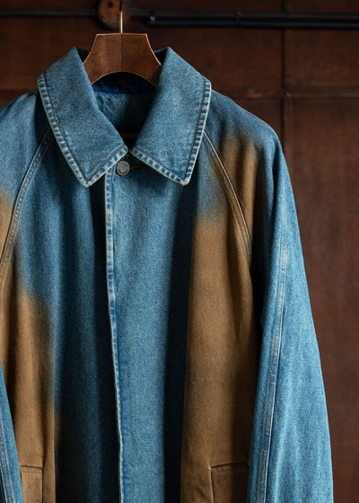 UMA WANG UM8530 Carlo Coat Blue/Brown