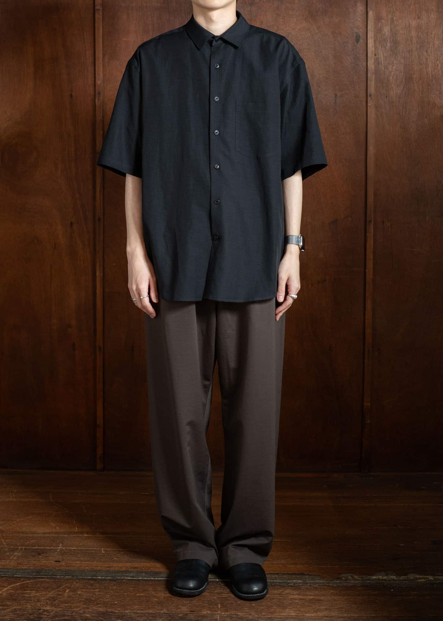 YOKO SAKAMOTO Fit S/S ShirtYS-25SS-45-BLACK