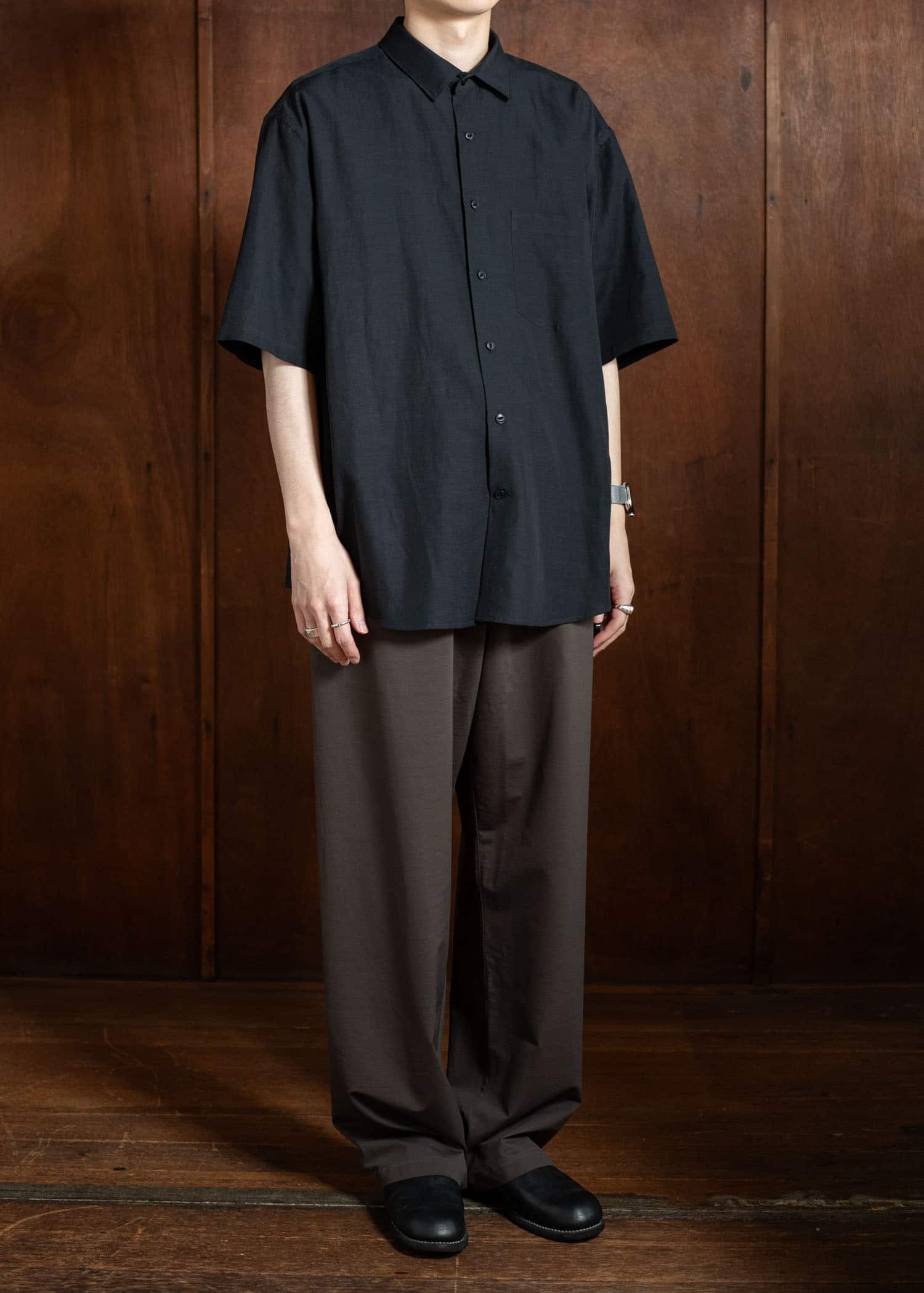 YOKO SAKAMOTO Fit S/S ShirtYS-25SS-45-BLACK