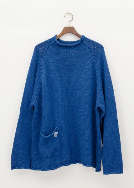 XENIA TELUNTS "Indigo Blue Fisherman Sweater"