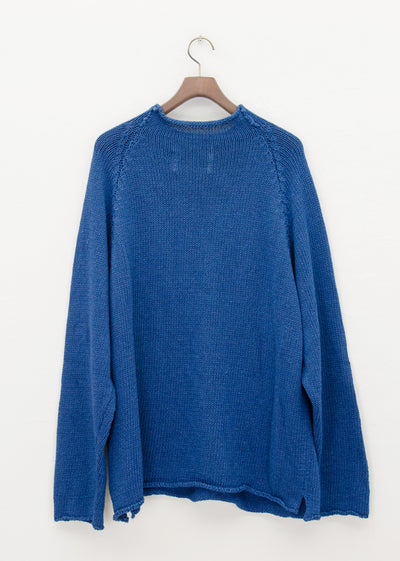 XENIA TELUNTS "Indigo Blue Fisherman Sweater"