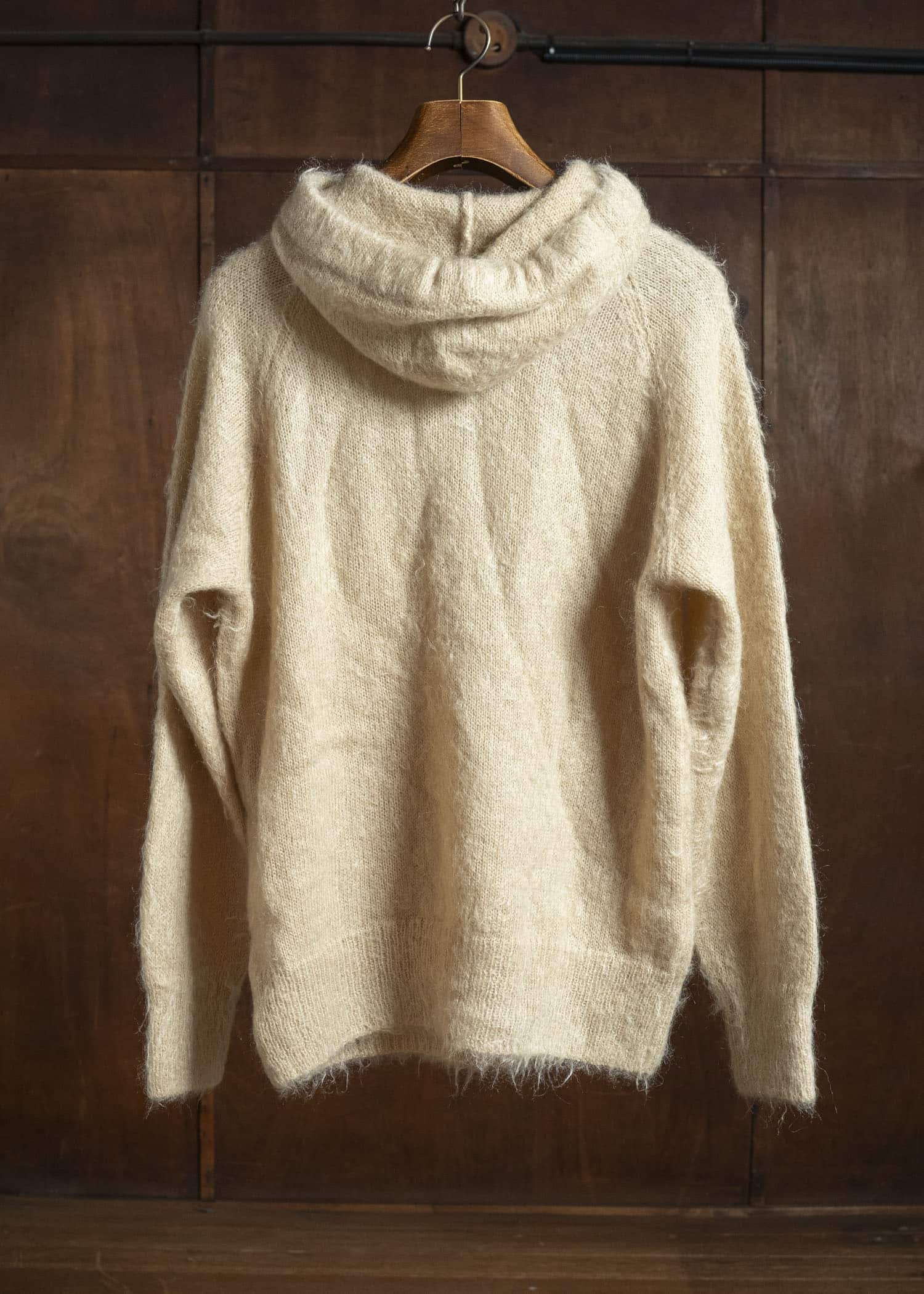 AURALEE BRUSHED SUPER KID MOHAIR KNIT P/O PARKA