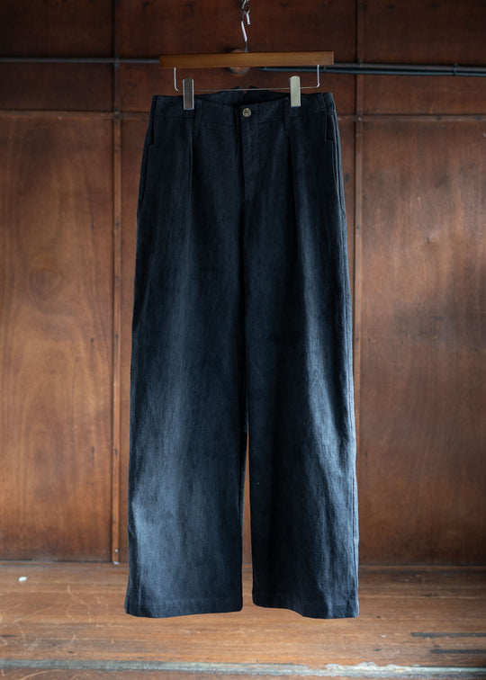 Professor.E E Pants Natural Dyed Black
