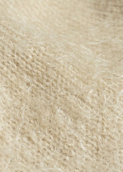 AURALEE BRUSHED SUPER KID MOHAIR KNIT P/O PARKA