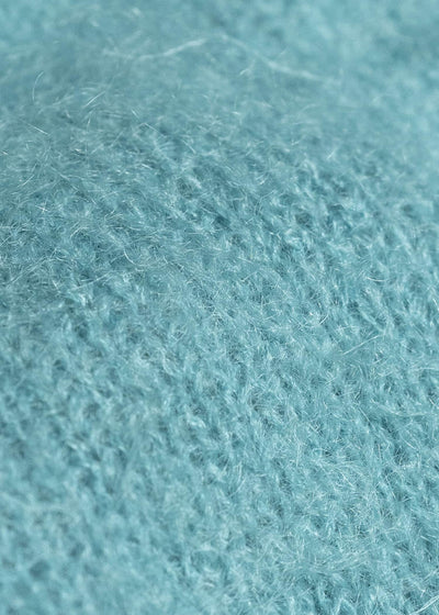 AURALEE BRUSHED SUPER KID MOHAIR KNIT POLO