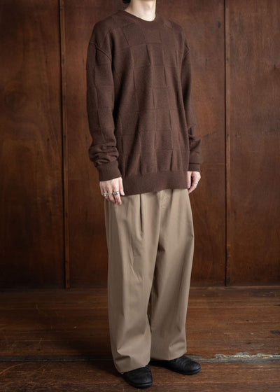 UMA WANG UK7525 Long Slv Top Brown Red