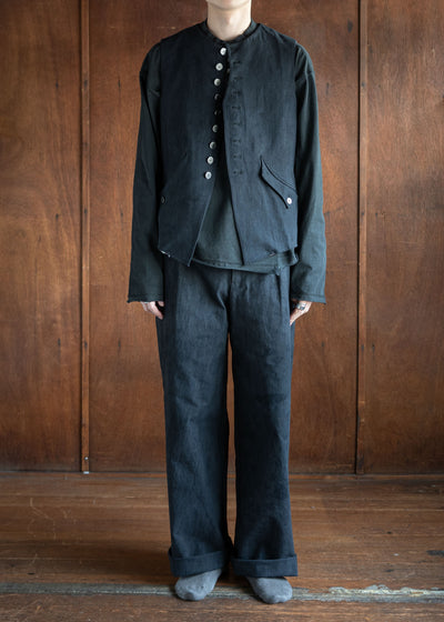 Professor.E Waistcoat Natural Dyed Black