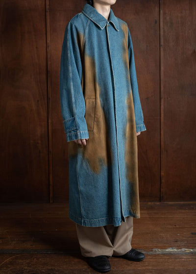 UMA WANG UM8530 Carlo Coat Blue/Brown