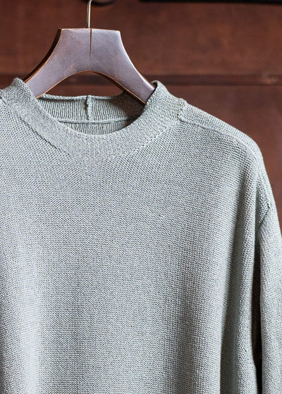 Jurgen Lehl Cotton Yak Pullover Knit White Green J0551KBM103