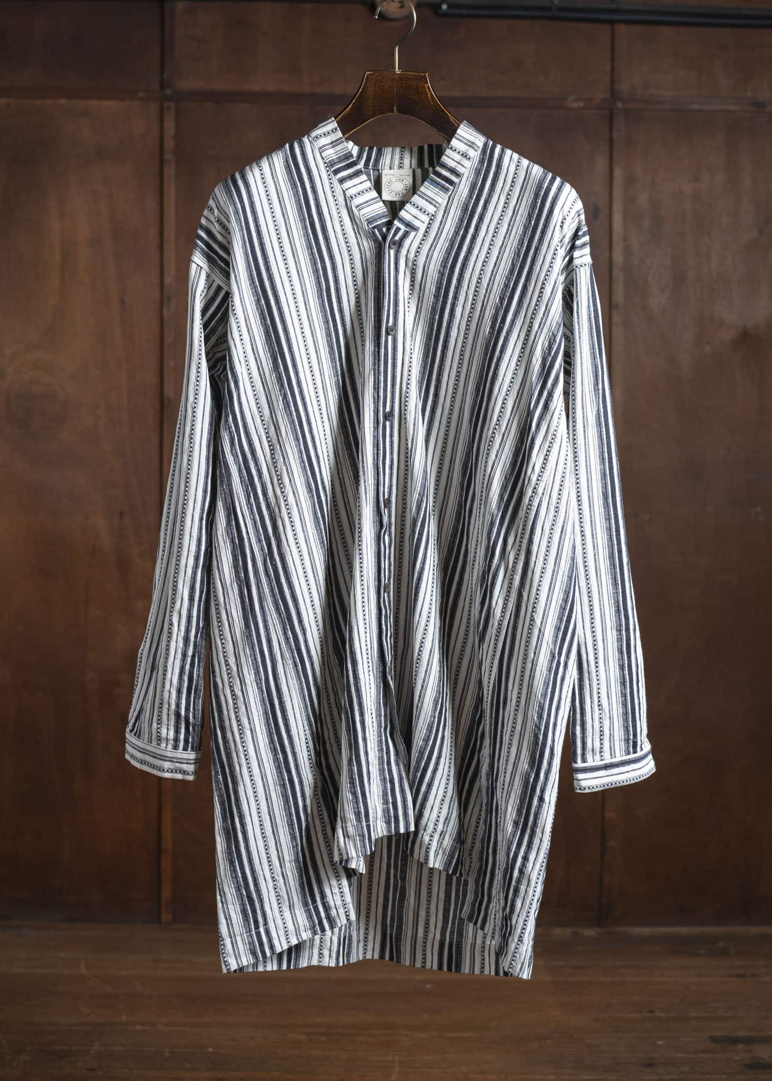 JAN-JAN VAN ESSCHE SHIRT#91 COTTON LINEN CONTRAST STRIPE