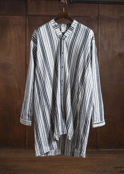 JAN-JAN VAN ESSCHE SHIRT#91 COTTON LINEN CONTRAST STRIPE
