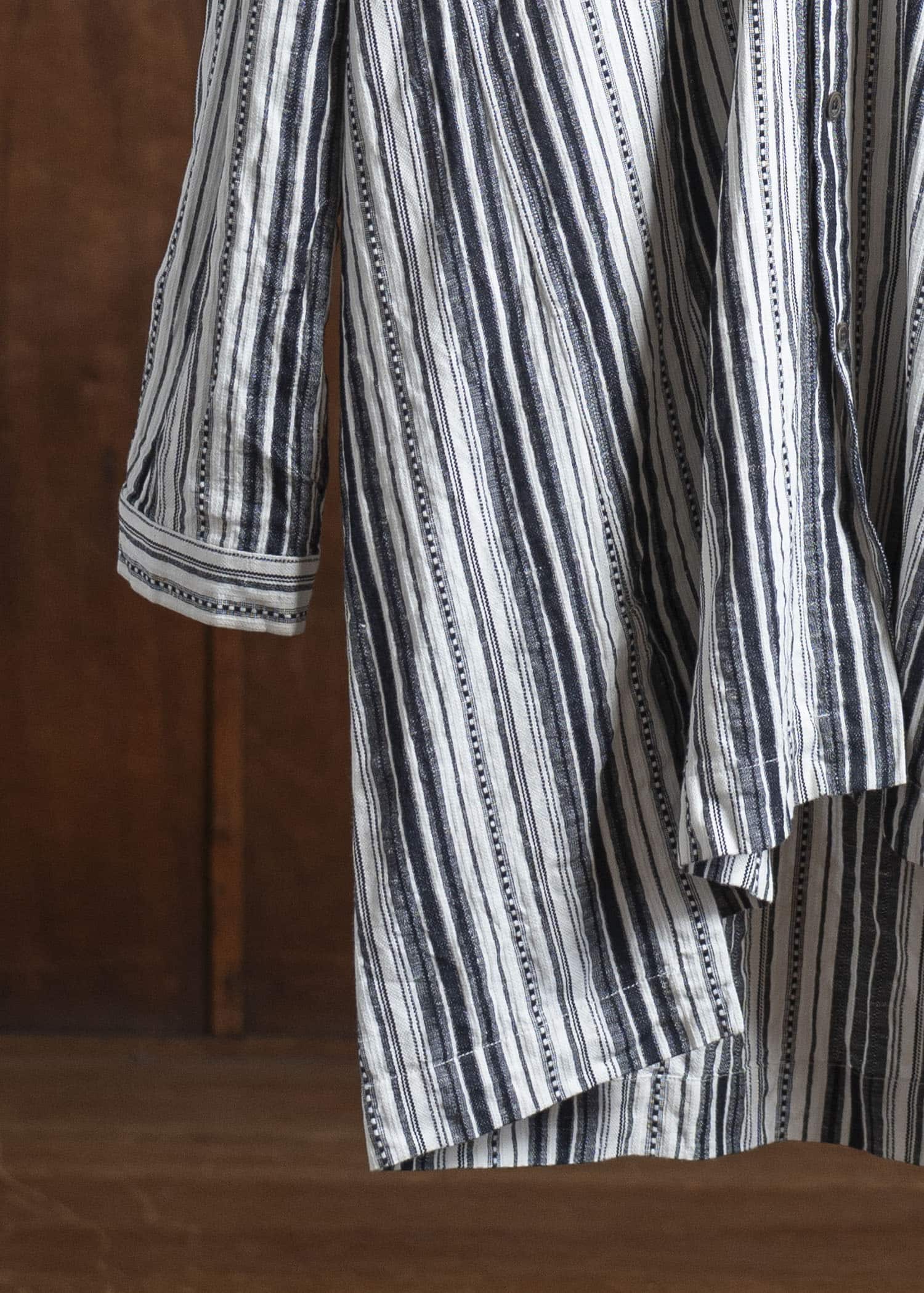 JAN-JAN VAN ESSCHE SHIRT#91 COTTON LINEN CONTRAST STRIPE