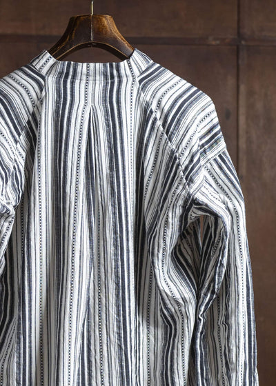 JAN-JAN VAN ESSCHE SHIRT#91 COTTON LINEN CONTRAST STRIPE