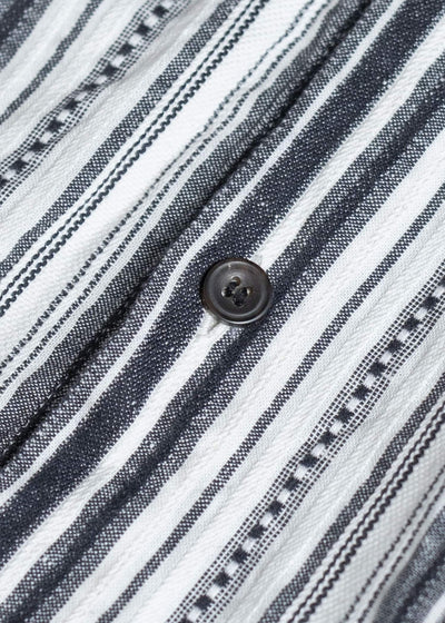 JAN-JAN VAN ESSCHE SHIRT#91 COTTON LINEN CONTRAST STRIPE