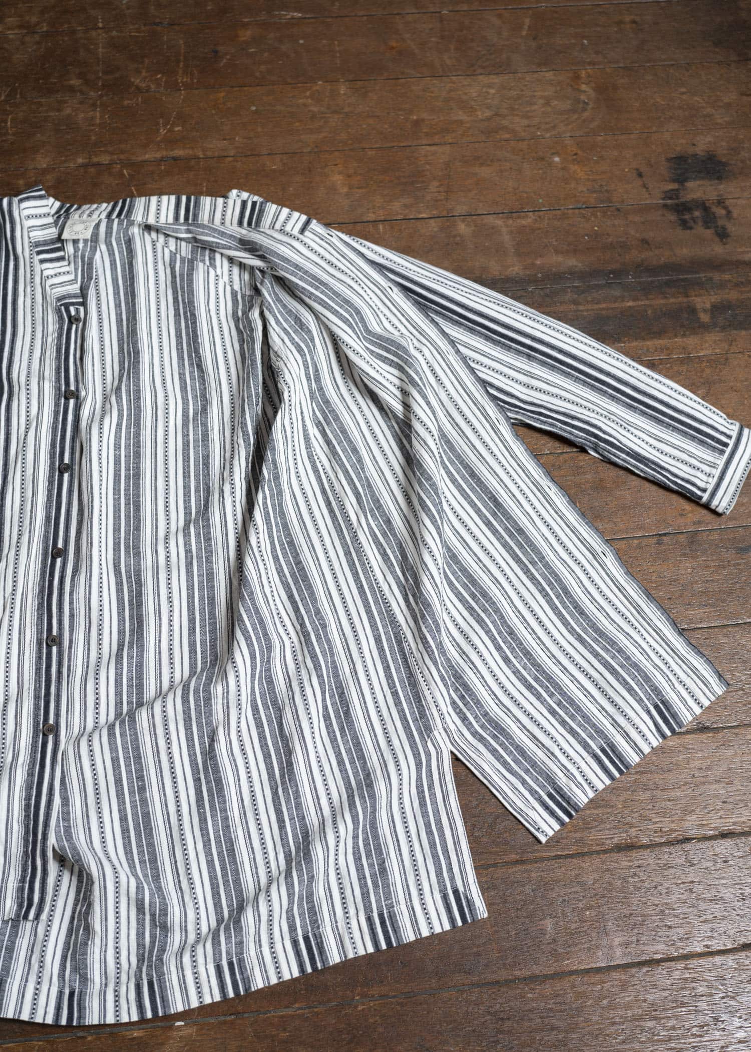 JAN-JAN VAN ESSCHE SHIRT#91 COTTON LINEN CONTRAST STRIPE