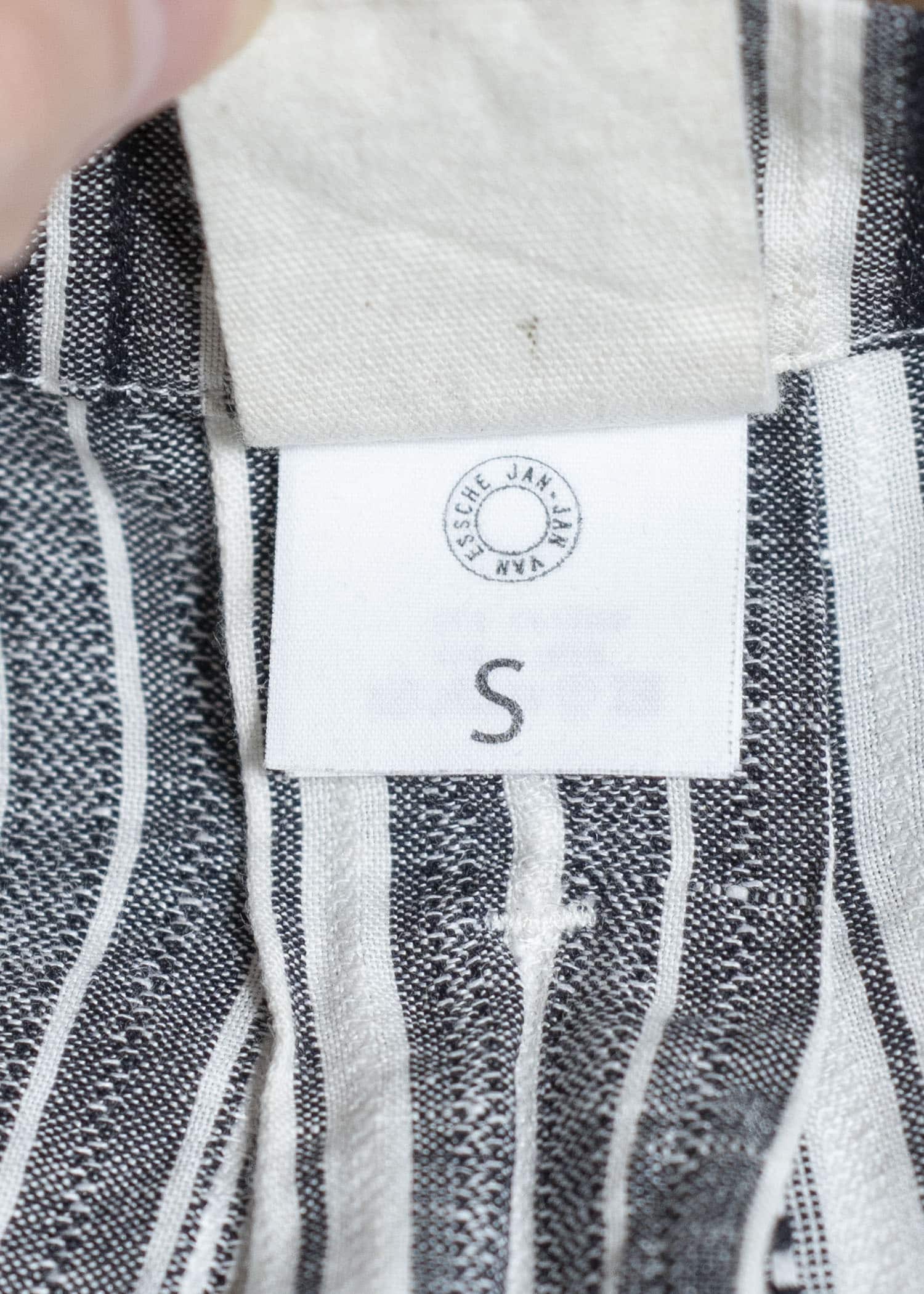 JAN-JAN VAN ESSCHE SHIRT#91 COTTON LINEN CONTRAST STRIPE