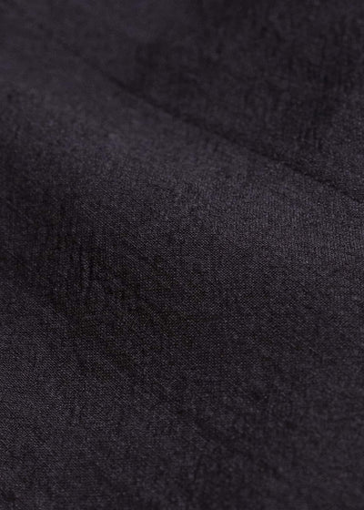 JAN-JAN VAN ESSCHE TUNIC#42 KIMONO COLLAR LOOSE FIT TUNIC WITH KNIFE PLEAT Linen Silk Shirting | Sumi Kuro