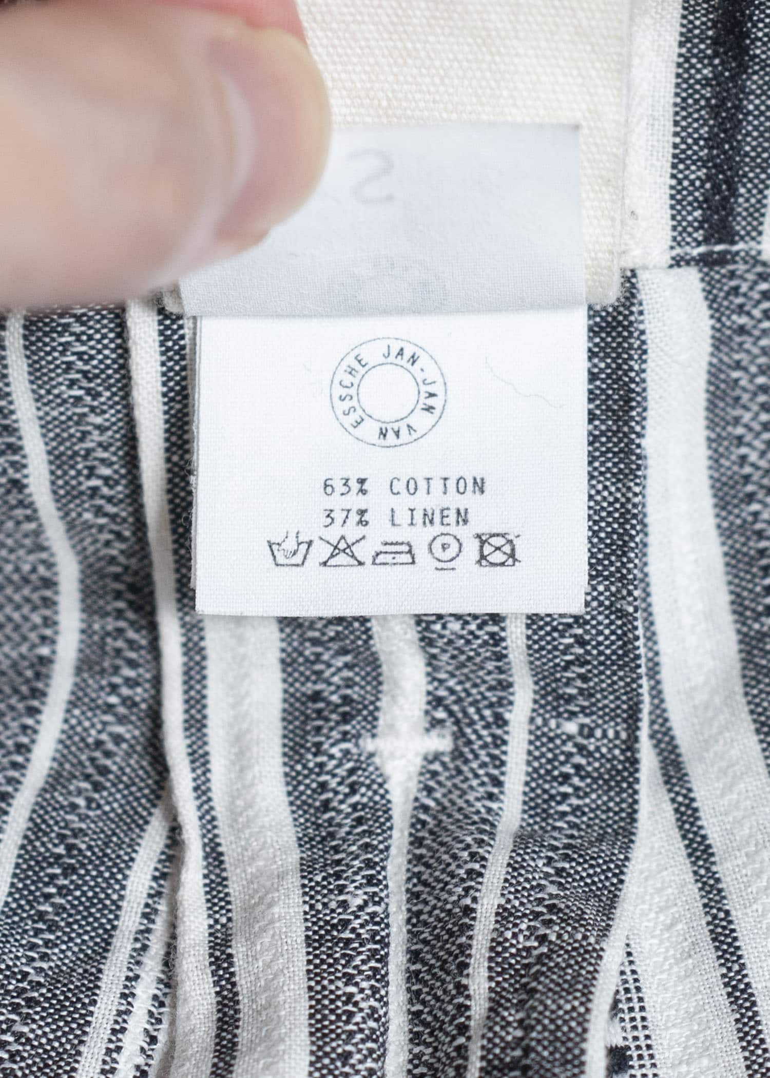 JAN-JAN VAN ESSCHE SHIRT#91 COTTON LINEN CONTRAST STRIPE