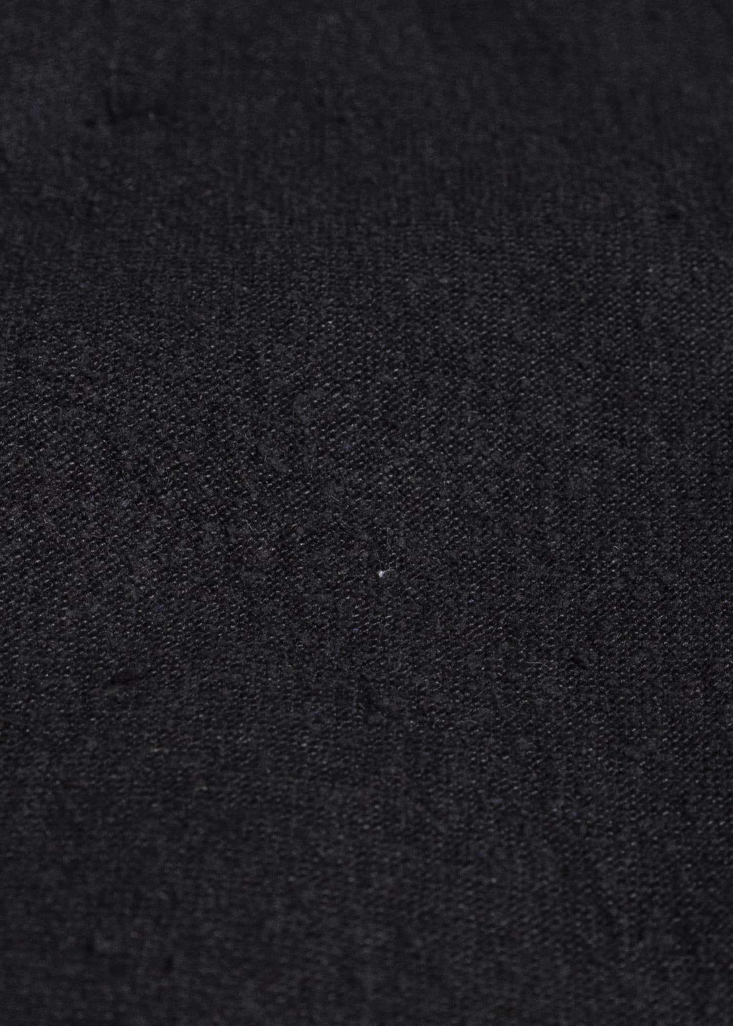 JAN-JAN VAN ESSCHE SHIRT#116 LONG SHIRT WITH DOUBLE CLOSURE AND PATCH POCKETS Hemp Se Nappy Cloth | Black