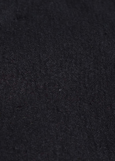 JAN-JAN VAN ESSCHE SHIRT#116 LONG SHIRT WITH DOUBLE CLOSURE AND PATCH POCKETS Hemp Se Nappy Cloth | Black