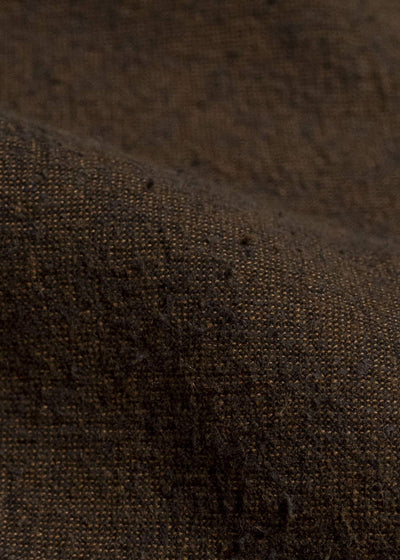 JAN-JAN VAN ESSCHE SHIRT#116 LONG SHIRT WITH DOUBLE CLOSURE AND PATCH POCKETS Hemp Se Nappy Cloth | Ochre