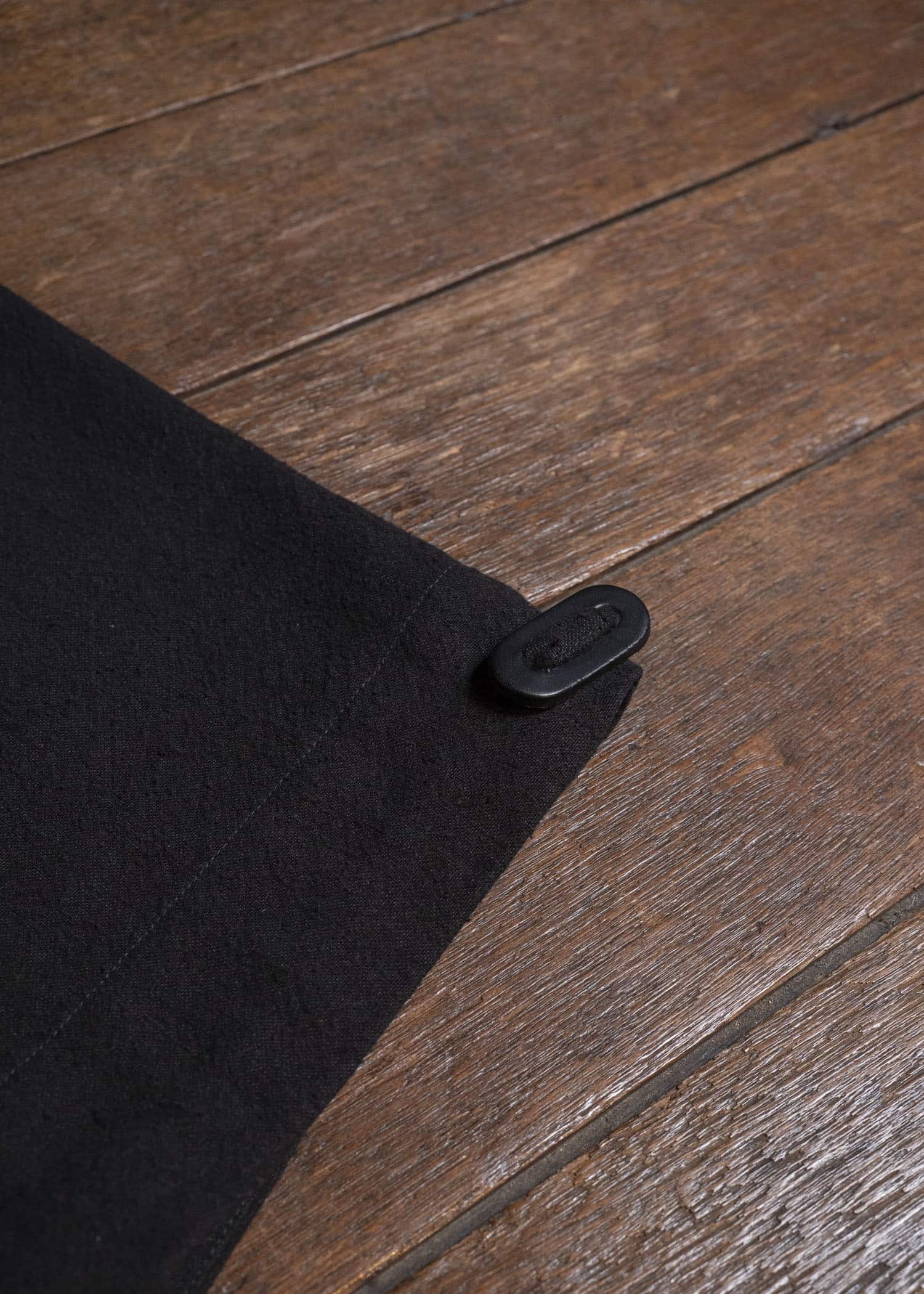 JAN-JAN VAN ESSCHE TROUSERS#94 TROUSERS WITH ELASTIC WAIST, PATCH POCKETS Hemp Se Nappy Cloth | Black