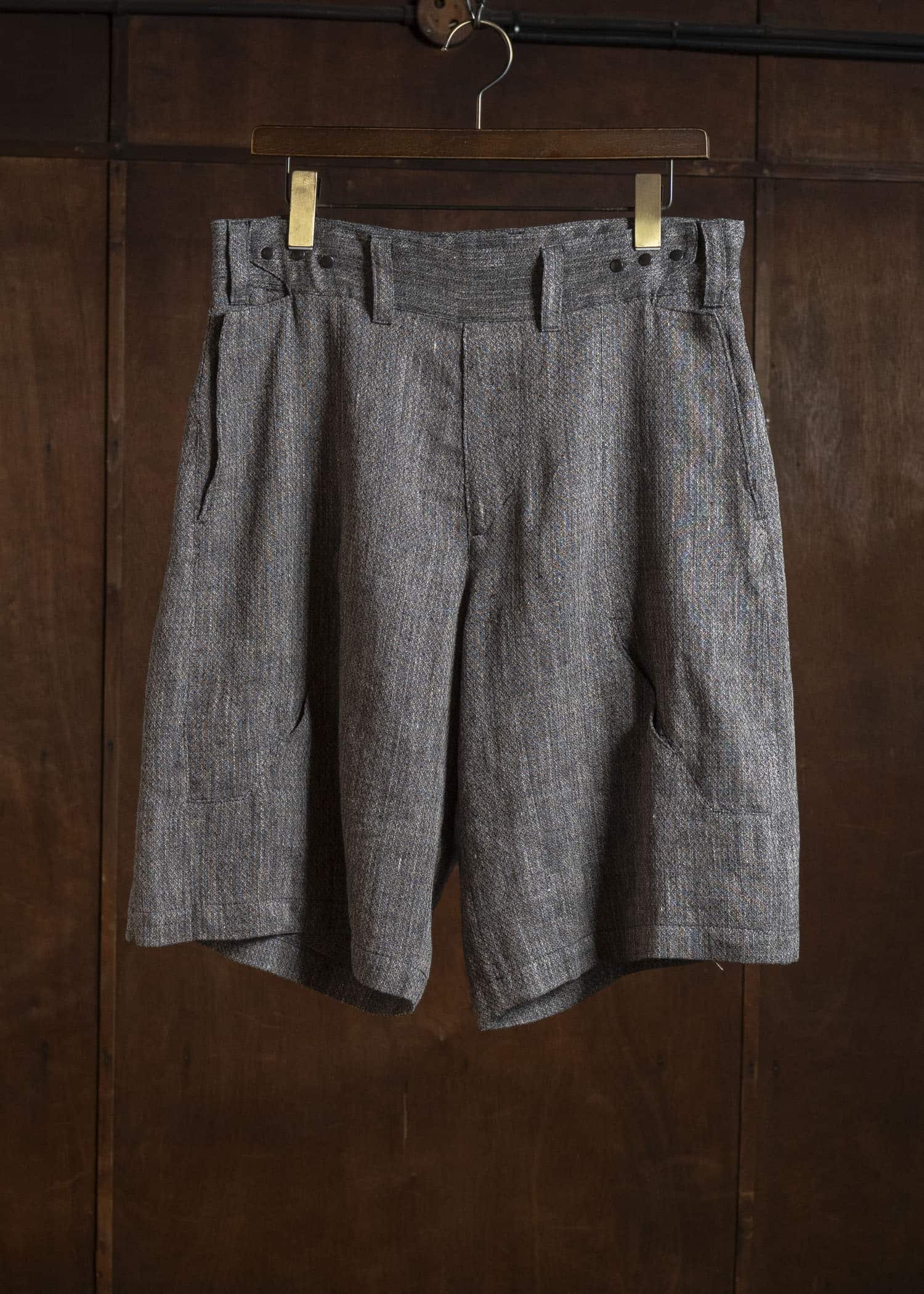 OPPOSE DUALITY OD3015TRS-26SS 6 Pocket Panel Linen Shorts Brown
