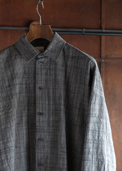 JAN-JAN VAN ESSCHE SHIRT#100 LOOSE DRESS SHIRTCOTTON CLOTH VINTAGE STRIPED