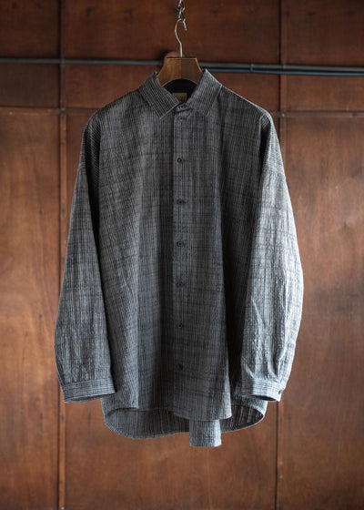 JAN-JAN VAN ESSCHE SHIRT#100 LOOSE DRESS SHIRTCOTTON CLOTH VINTAGE STRIPED