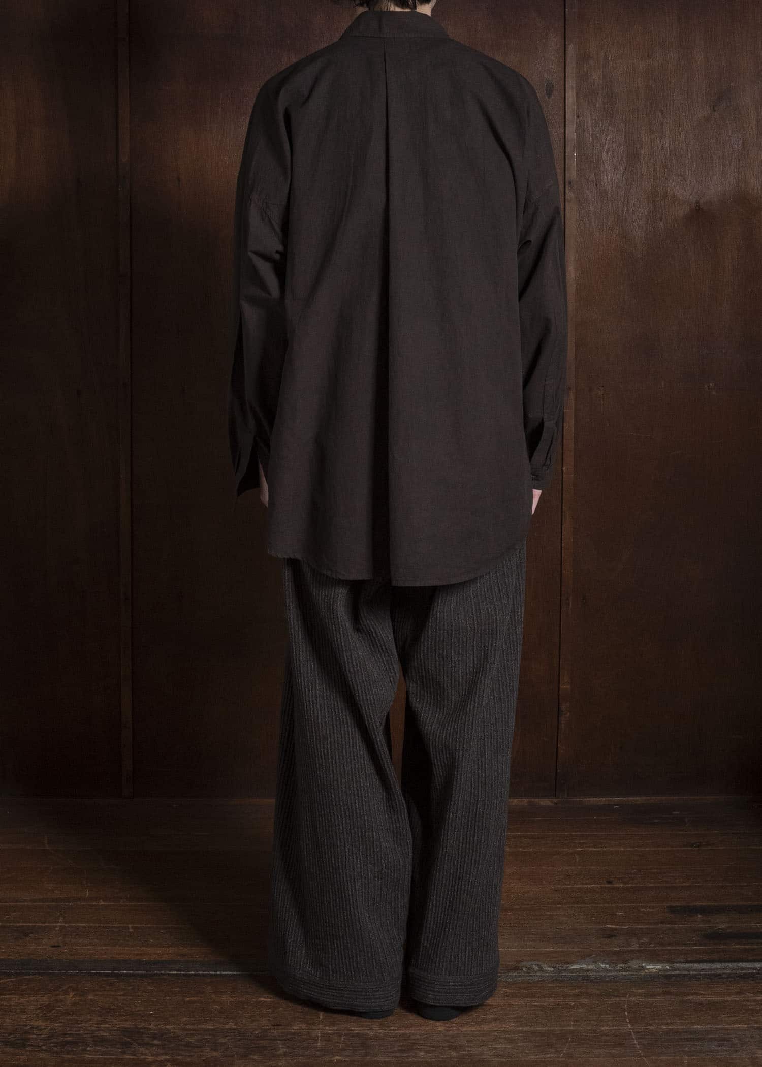 JAN-JAN VAN ESSCHE TROUSERS#93 DOUBLE PLEATED TROUSERS WITH BUTTONSYSTEM AT HEM Yak Linen Cotton | Brown Striped