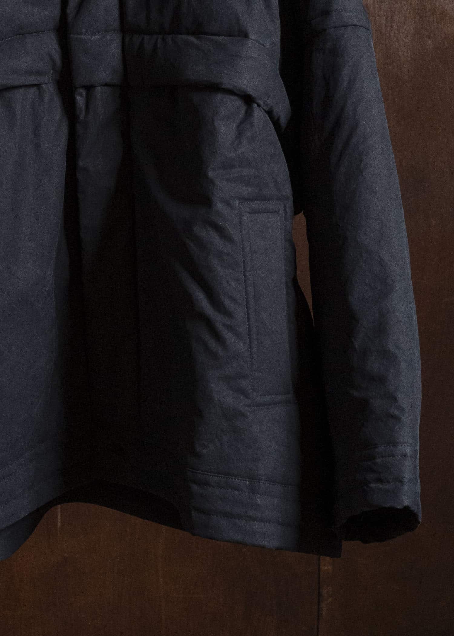JAN-JAN VAN ESSCHE JACKET#67 PADDED JACKET WITH BLIND PLACKET, FULLY LINED Time Washed Canvas | Padded Deep Black