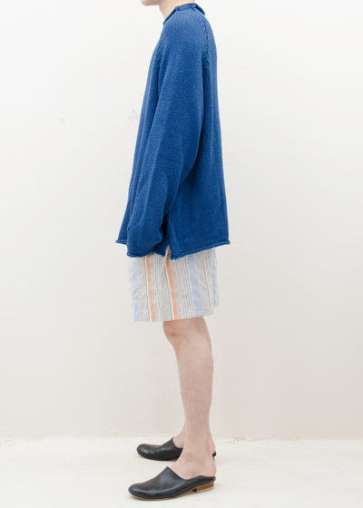 XENIA TELUNTS "Indigo Blue Fisherman Sweater"