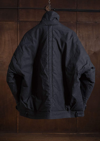 JAN-JAN VAN ESSCHE JACKET#67 PADDED JACKET WITH BLIND PLACKET, FULLY LINED Time Washed Canvas | Padded Deep Black