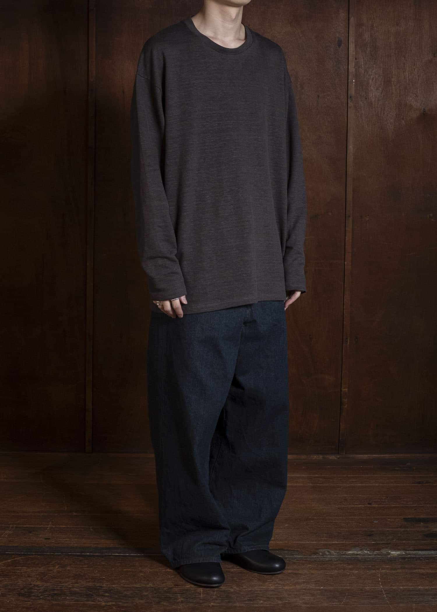 YOKO SAKAMOTO YS-26SS-80-BROWN L/S T-Shirt BROWN