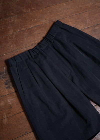 YOKO SAKAMOTO Double Pleated Easy ShortsYS-25SS-43-BLACK