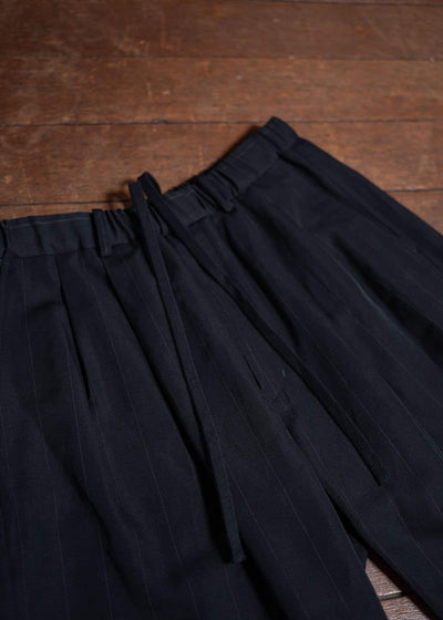 YOKO SAKAMOTO Double Pleated Easy ShortsYS-25SS-43-BLACK