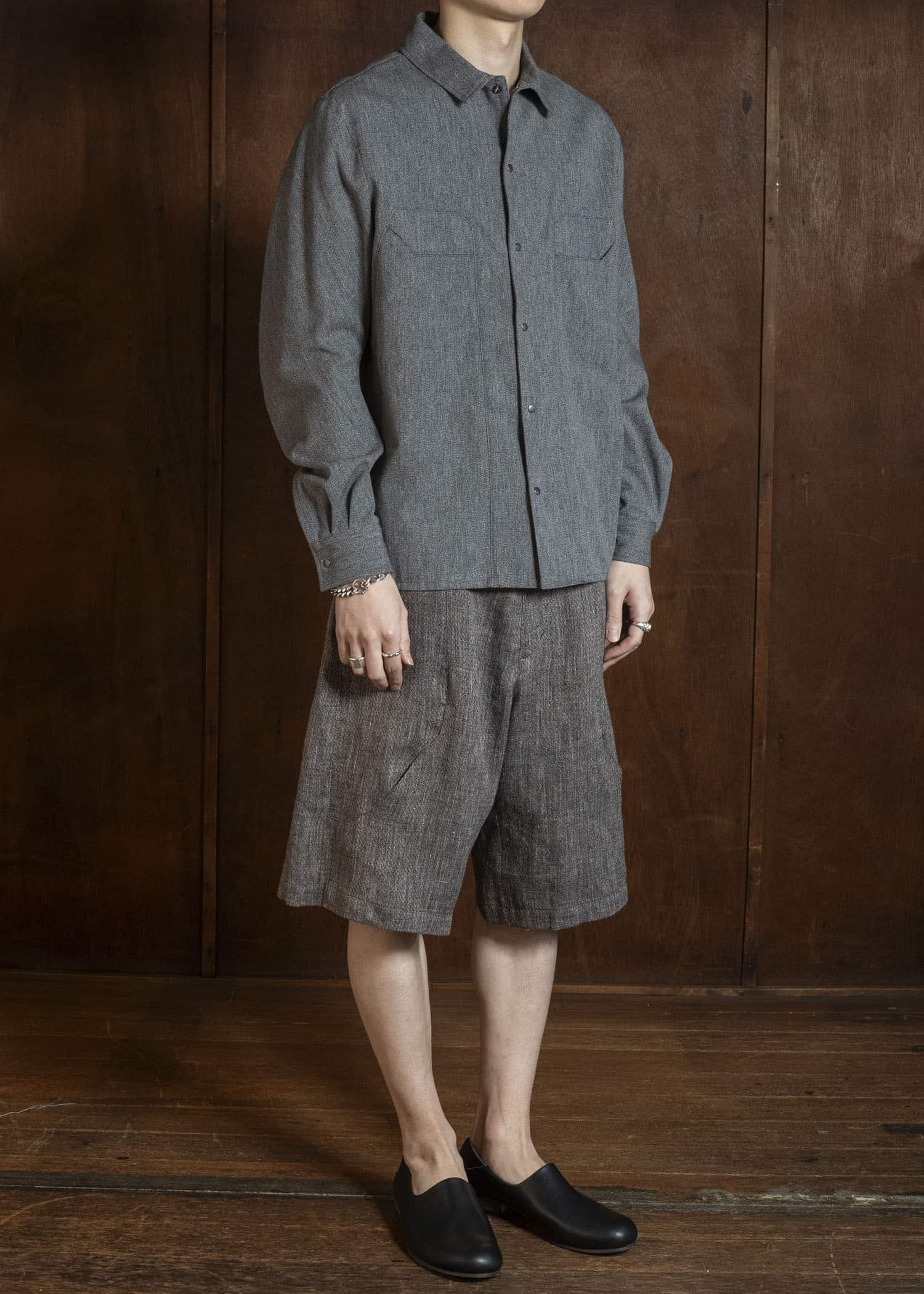OPPOSE DUALITY OD3015TRS-26SS 6 Pocket Panel Linen Shorts Brown
