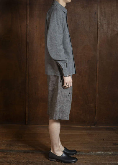 OPPOSE DUALITY OD3015TRS-26SS 6 Pocket Panel Linen Shorts Brown