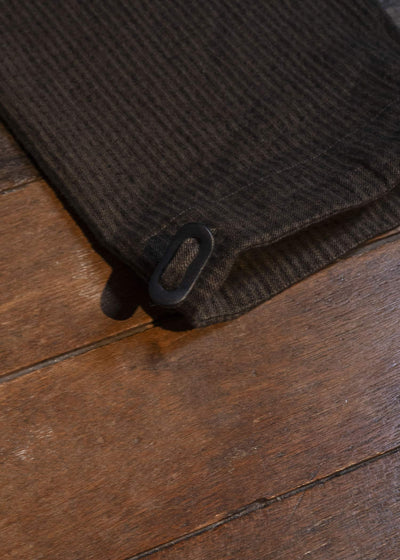 JAN-JAN VAN ESSCHE TROUSERS#94 TROUSERS WITH ELASTIC WAIST, PATCH POCKETS Hemp Co Reed Twill | Khaki Striped