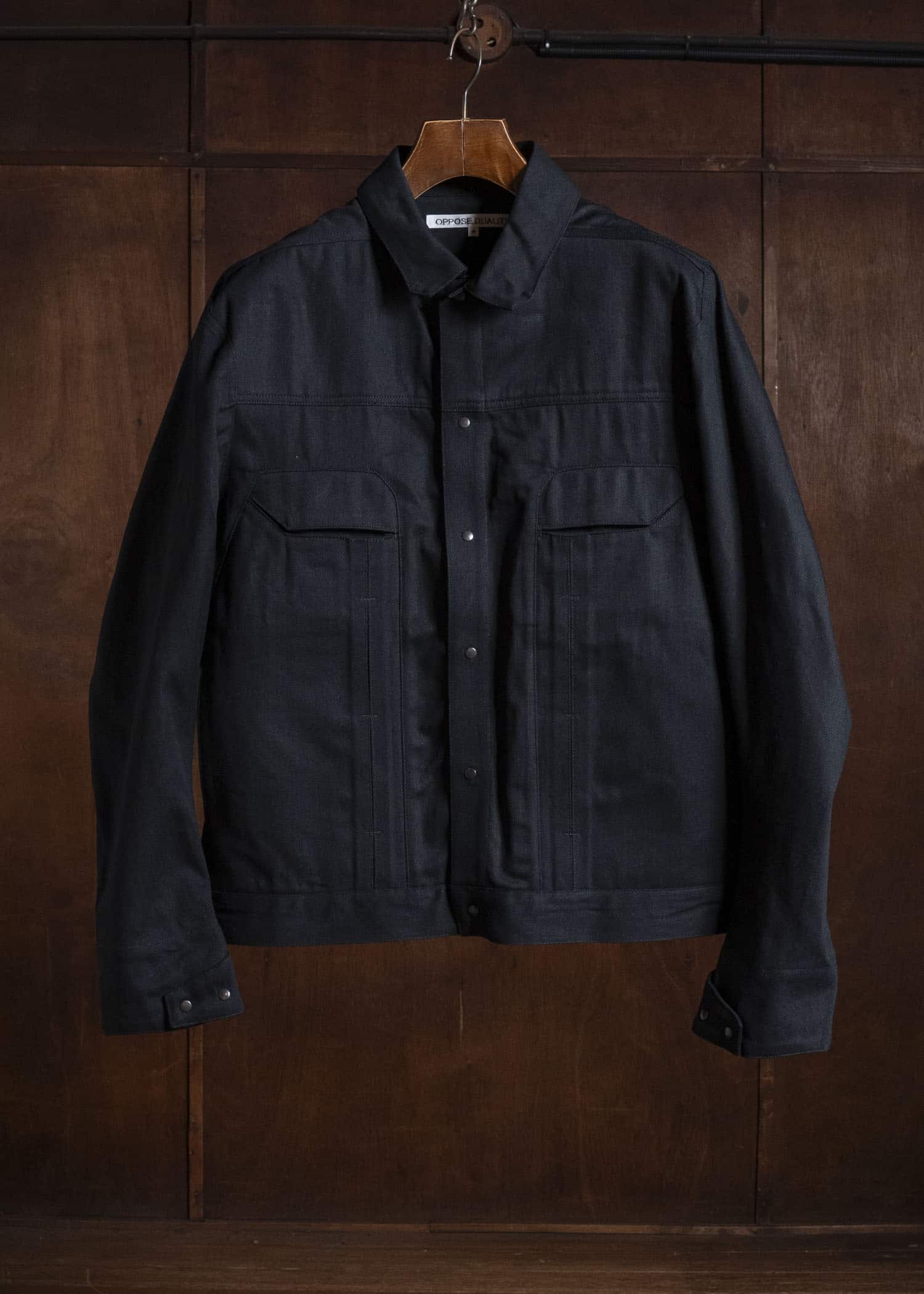 OPPOSE DUALITY OD1001JKT-26AW 6 Pocket Panel Denim JKT Black