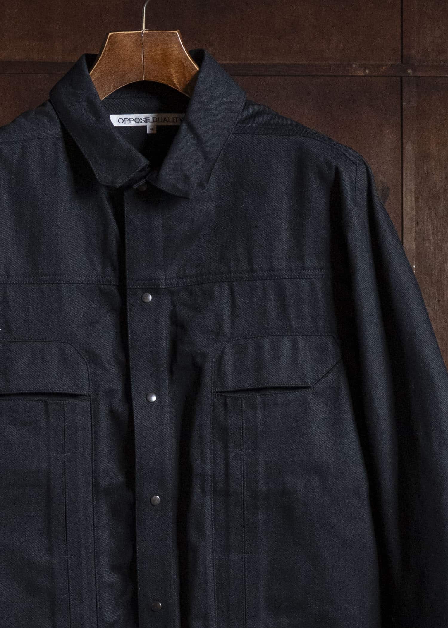 OPPOSE DUALITY OD1001JKT-26AW 6 Pocket Panel Denim JKT Black