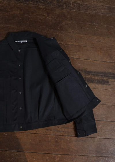 OPPOSE DUALITY OD1001JKT-26AW 6 Pocket Panel Denim JKT Black