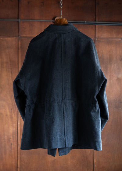 JAN-JAN VAN ESSCHE JACKET#55 PERFECTO-STYLE JACKET STONE WASHED DENIM BLACK