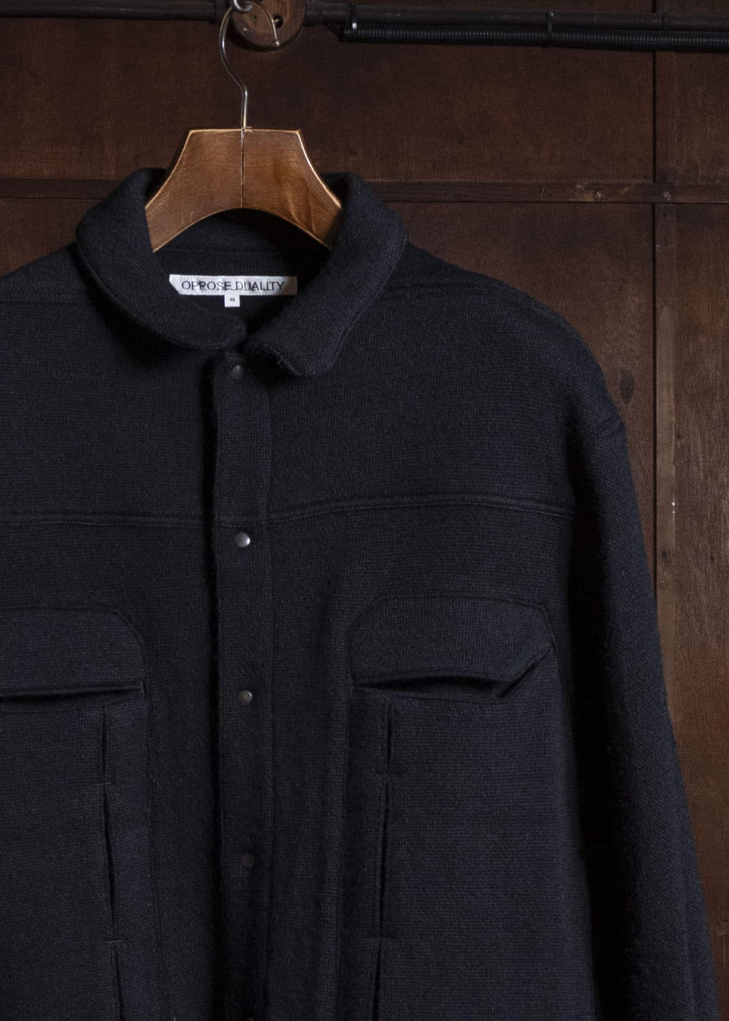 OPPOSE DUALITY OD1002JKT-26AW 6 Pocket Panel Knit JKT Black