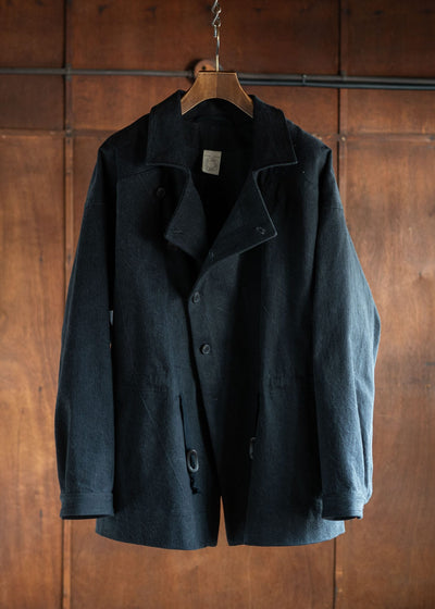 JAN-JAN VAN ESSCHE JACKET#55 PERFECTO-STYLE JACKET STONE WASHED DENIM BLACK