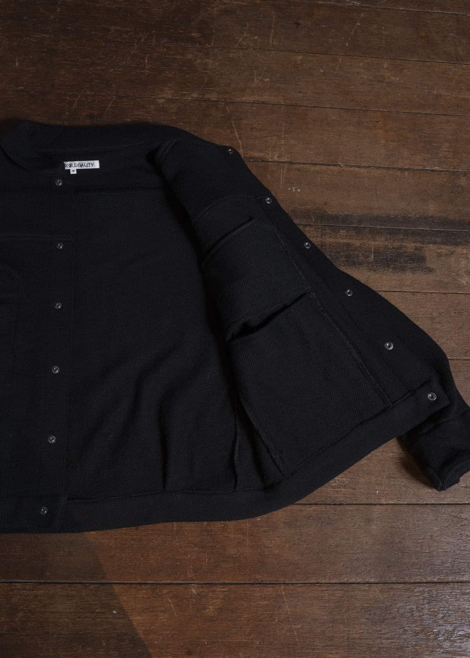 OPPOSE DUALITY OD1002JKT-26AW 6 Pocket Panel Knit JKT Black