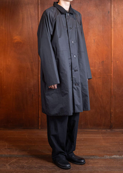 Jurgen Lehl Balmacaan Coat Black J0551FJM052