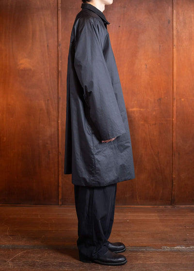 Jurgen Lehl Balmacaan Coat Black J0551FJM052